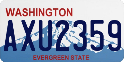 WA license plate AXU2359