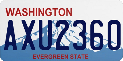 WA license plate AXU2360