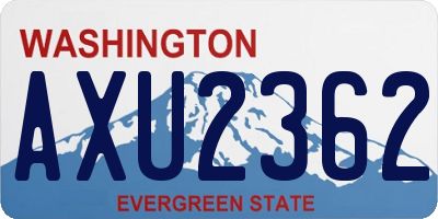 WA license plate AXU2362
