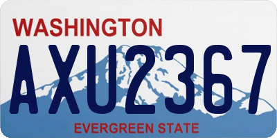 WA license plate AXU2367