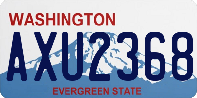 WA license plate AXU2368