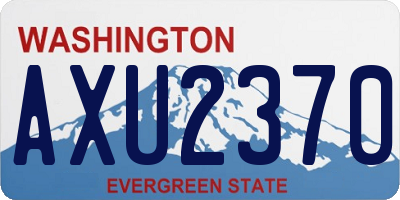 WA license plate AXU2370
