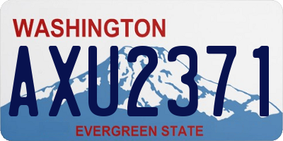 WA license plate AXU2371