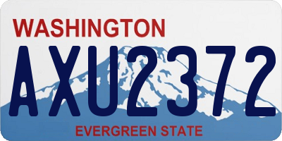 WA license plate AXU2372