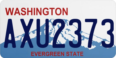 WA license plate AXU2373