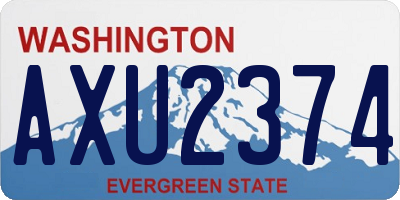 WA license plate AXU2374