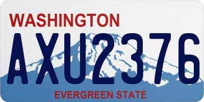 WA license plate AXU2376