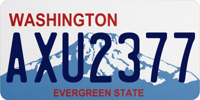 WA license plate AXU2377