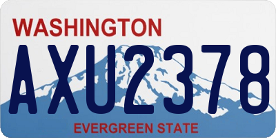 WA license plate AXU2378