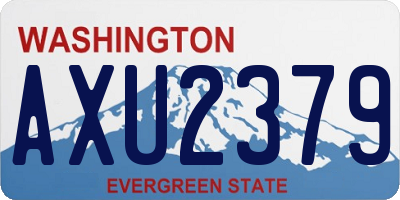 WA license plate AXU2379