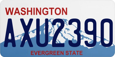 WA license plate AXU2390