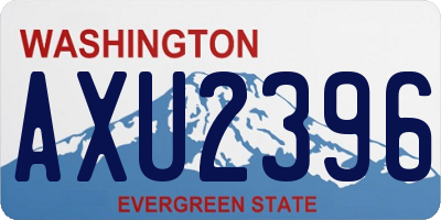 WA license plate AXU2396