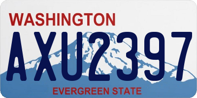 WA license plate AXU2397