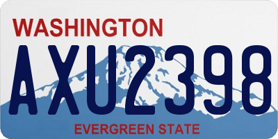 WA license plate AXU2398