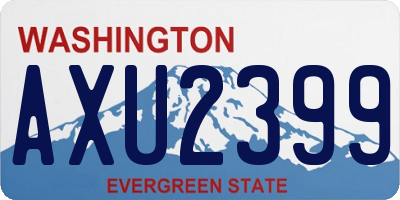 WA license plate AXU2399