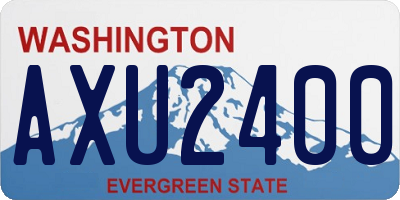 WA license plate AXU2400