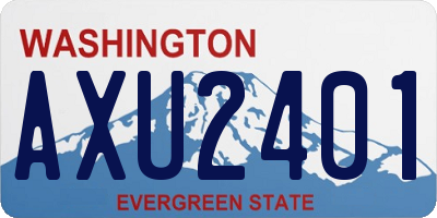WA license plate AXU2401