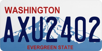 WA license plate AXU2402