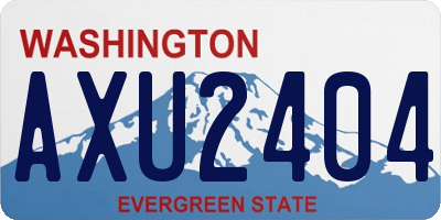 WA license plate AXU2404