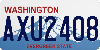 WA license plate AXU2408