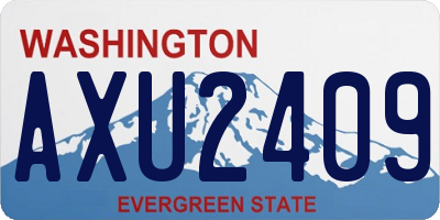 WA license plate AXU2409