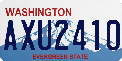 WA license plate AXU2410