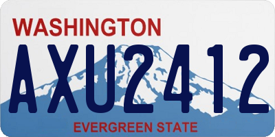 WA license plate AXU2412