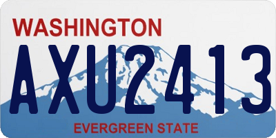 WA license plate AXU2413