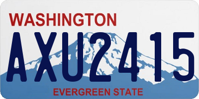 WA license plate AXU2415