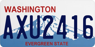 WA license plate AXU2416