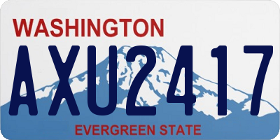 WA license plate AXU2417
