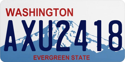 WA license plate AXU2418