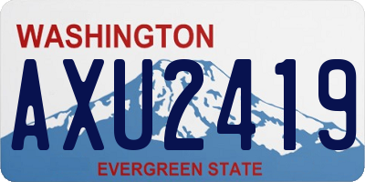 WA license plate AXU2419