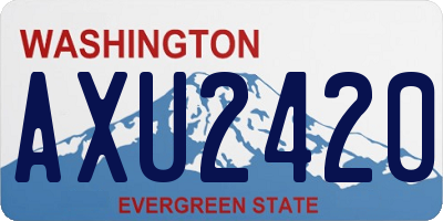 WA license plate AXU2420