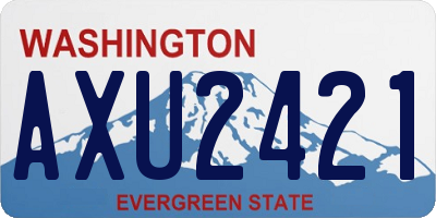 WA license plate AXU2421