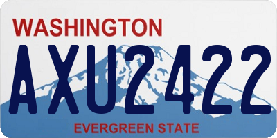 WA license plate AXU2422