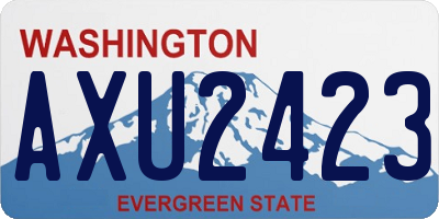 WA license plate AXU2423