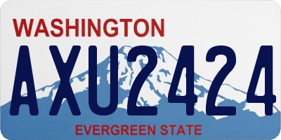 WA license plate AXU2424