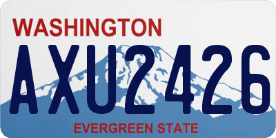 WA license plate AXU2426