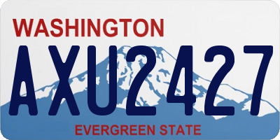 WA license plate AXU2427