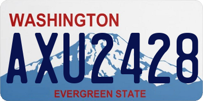 WA license plate AXU2428
