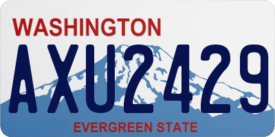 WA license plate AXU2429