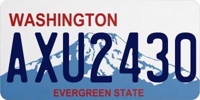 WA license plate AXU2430
