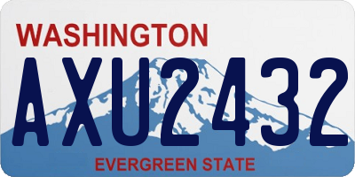 WA license plate AXU2432