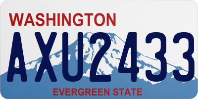 WA license plate AXU2433