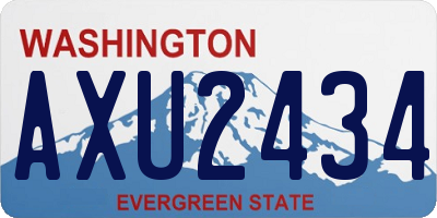 WA license plate AXU2434
