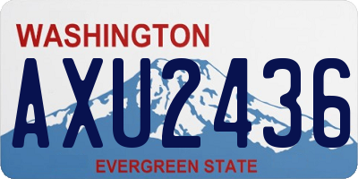 WA license plate AXU2436