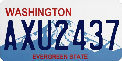 WA license plate AXU2437