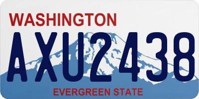 WA license plate AXU2438
