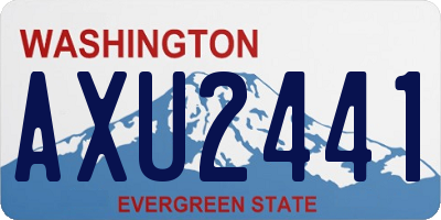 WA license plate AXU2441